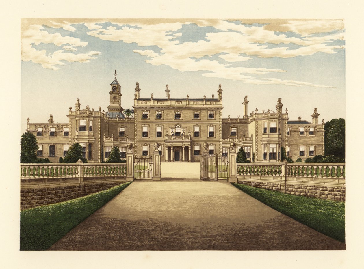 Bulwell Hall, Nottinghamshire, England. av Alexander Francis (after) Lydon