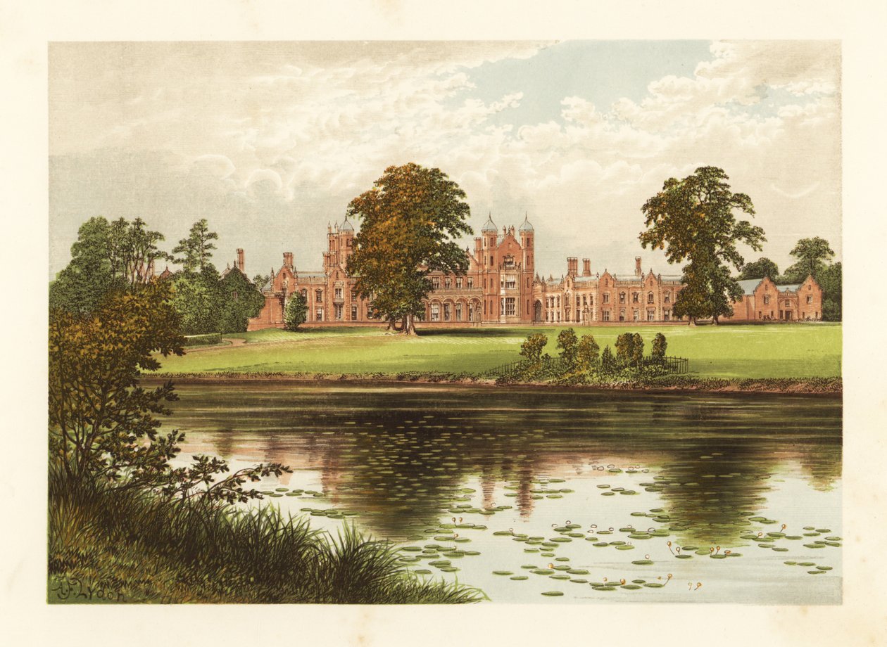 Capesthorne Hall, Cheshire, England. av Alexander Francis (after) Lydon