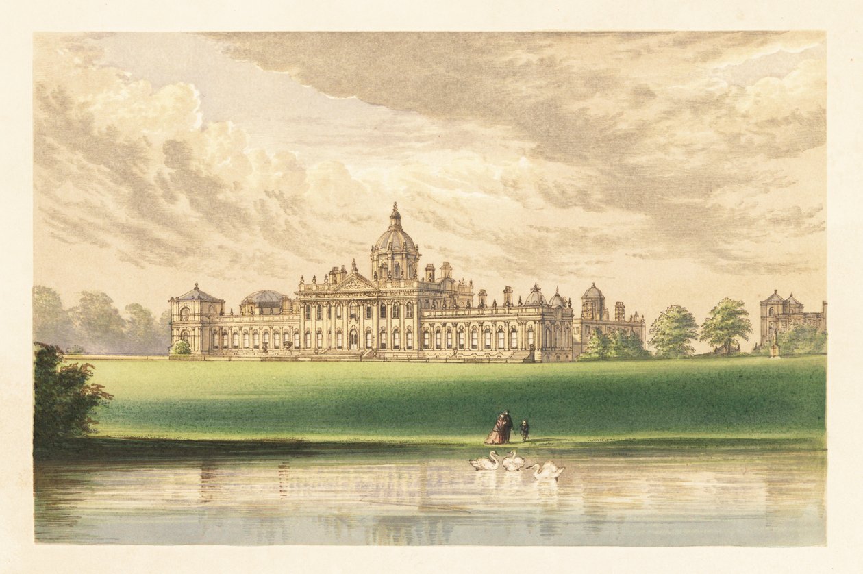Castle Howard, Yorkshire, England. ,1880 (gravering) av Alexander Francis (after) Lydon