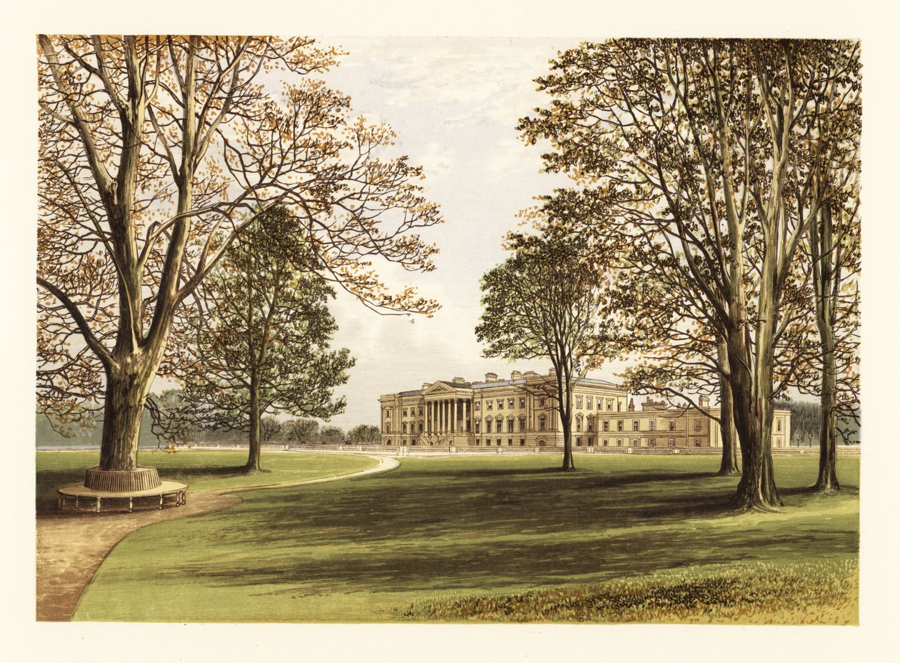 Hamilton Palace, Lanarkshire, Skottland. ,1880 (gravering) av Alexander Francis (after) Lydon