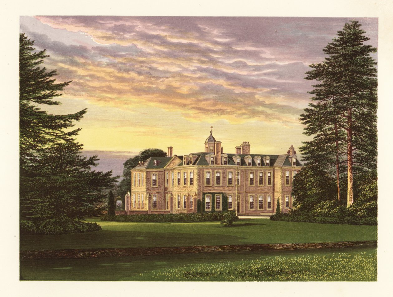 Hanbury Hall, Worcestershire, England. av Alexander Francis (after) Lydon