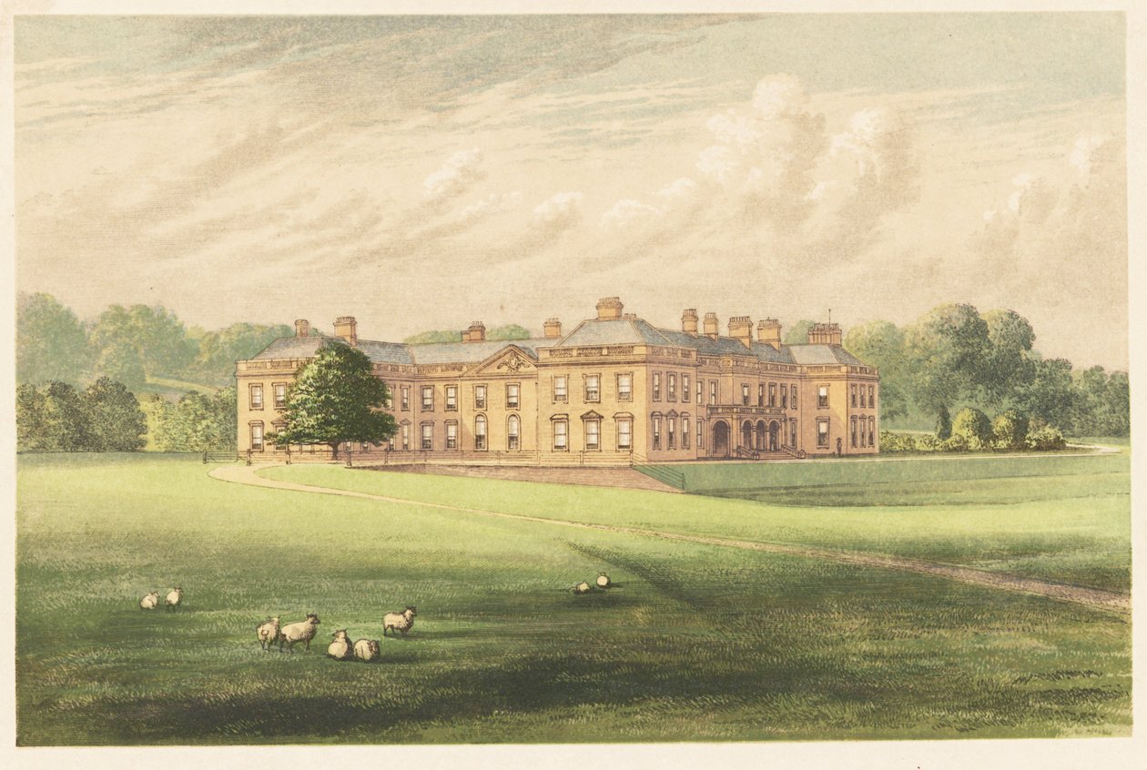 Holme Lacy House, Herefordshire, England. 1880 (gravering) av Alexander Francis (after) Lydon