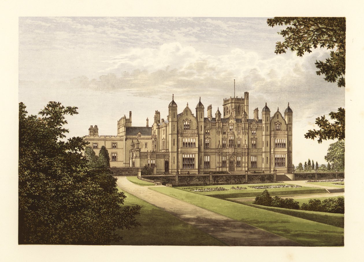 Merevale Hall, Warwickshire, England. av Alexander Francis (after) Lydon