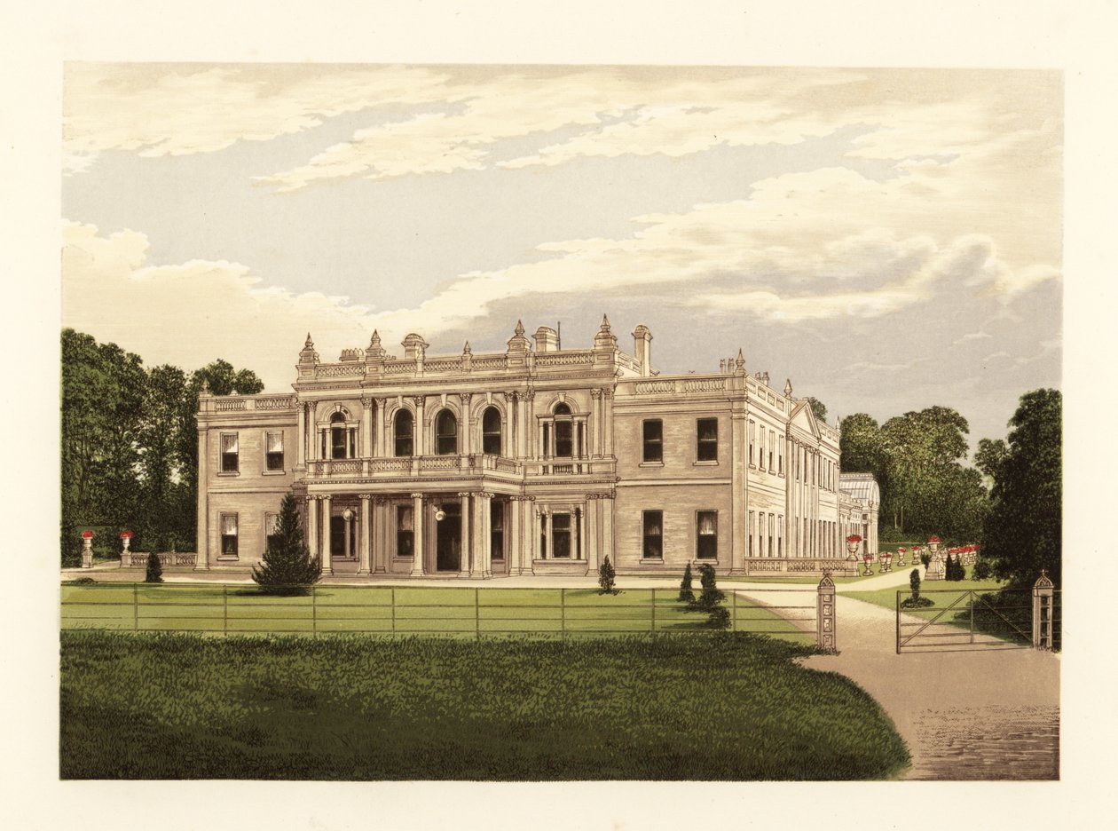Rolleston Hall, Staffordshire, England. av Alexander Francis (after) Lydon