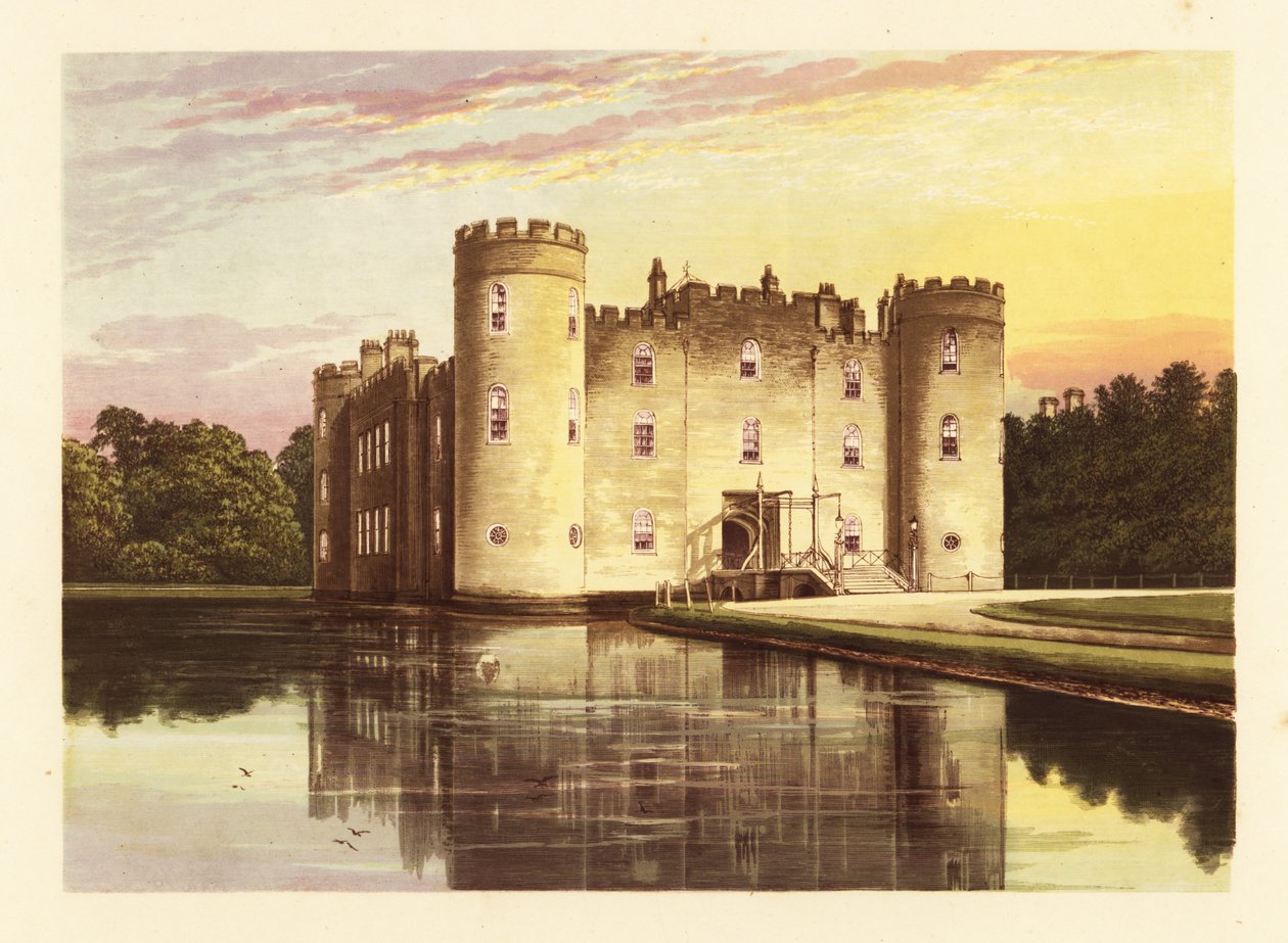Shirburn Castle, Oxfordshire, England. ,1880 (gravering) av Alexander Francis (after) Lydon