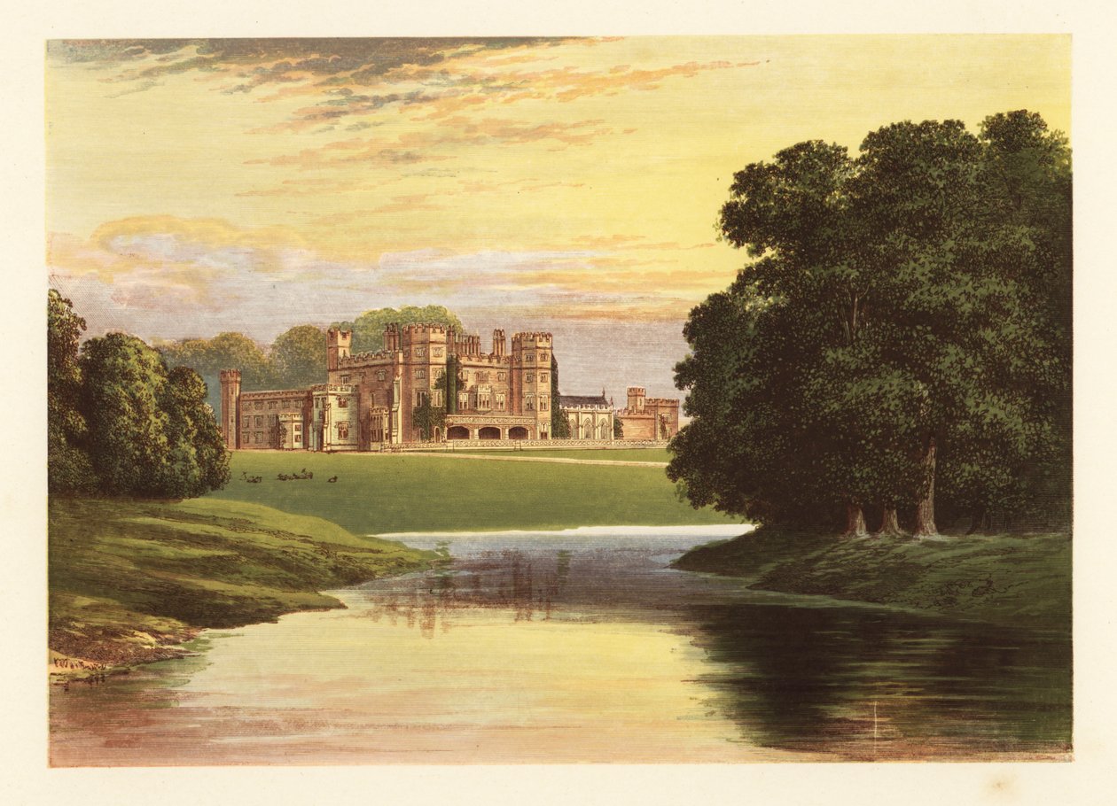 Sundorne Castle, Shropshire, England. ,1880 (gravering) av Alexander Francis (after) Lydon