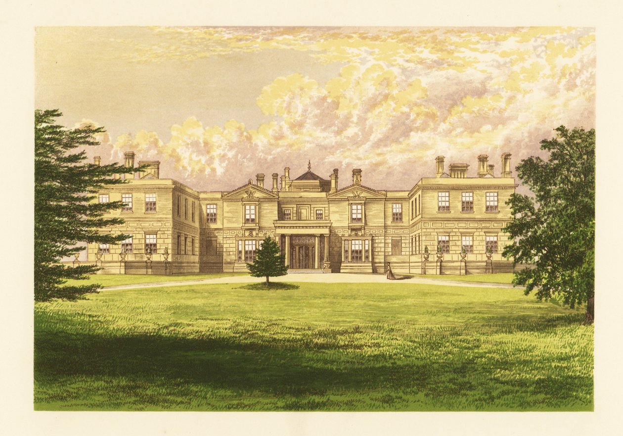 Swithland Hall, Leicestershire, England. av Alexander Francis (after) Lydon