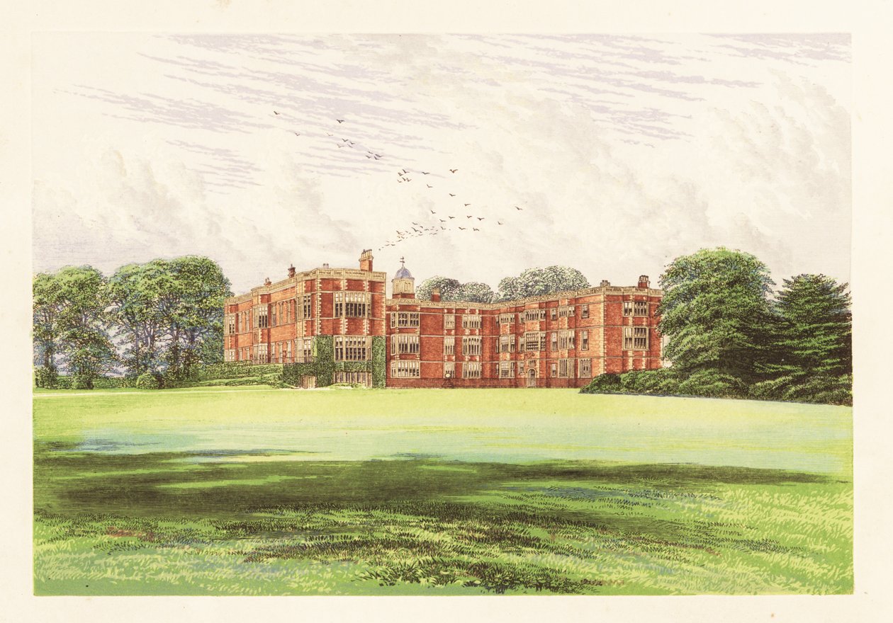 Temple Newsam, Yorkshire, England. ,1880 (gravering) av Alexander Francis (after) Lydon