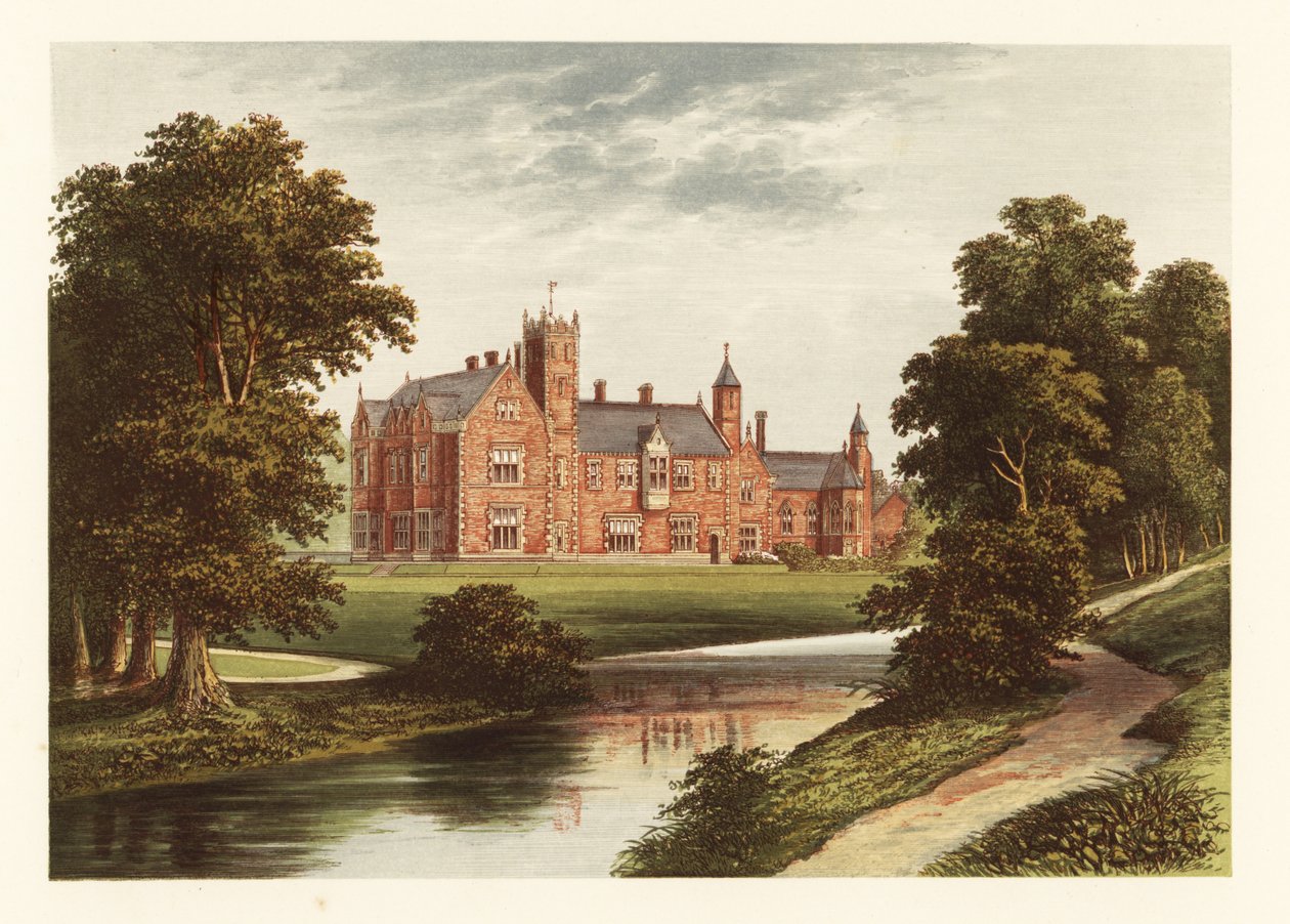 Thicket Priory, Yorkshire, England. ,1880 (gravering) av Alexander Francis (after) Lydon