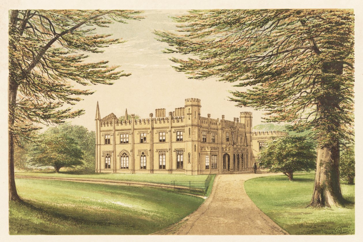 Thrybergh Park, Yorkshire, England. 1880 (gravering) av Alexander Francis (after) Lydon
