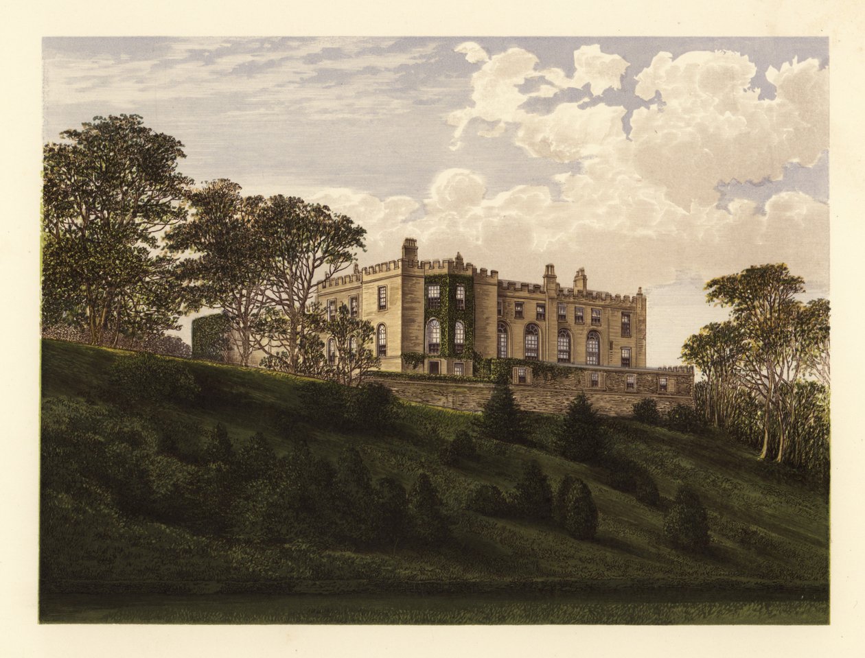 Workington Hall, Cumberland, England. av Alexander Francis (after) Lydon