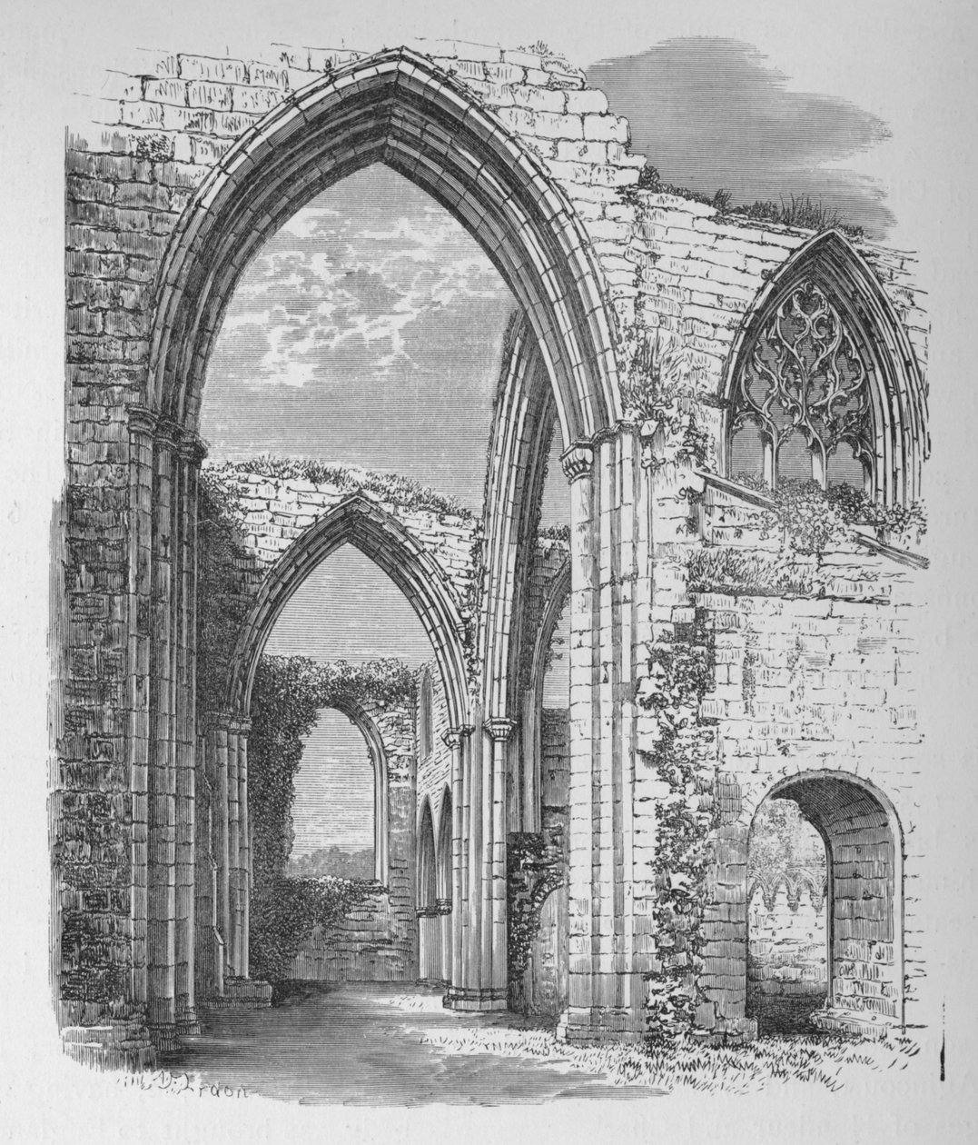 Arches of Transept, Bolton Priory, c1880, 1897 av Alexander Francis Lydon