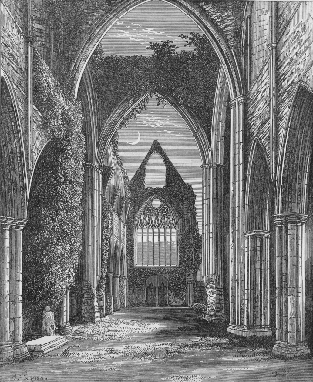 Kor, Looking West, Tintern Abbey, c1885, 1897 av Alexander Francis Lydon