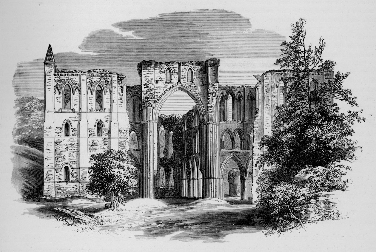 Kor, fra nord, Rievaulx Abbey, c1880, 1897 av Alexander Francis Lydon