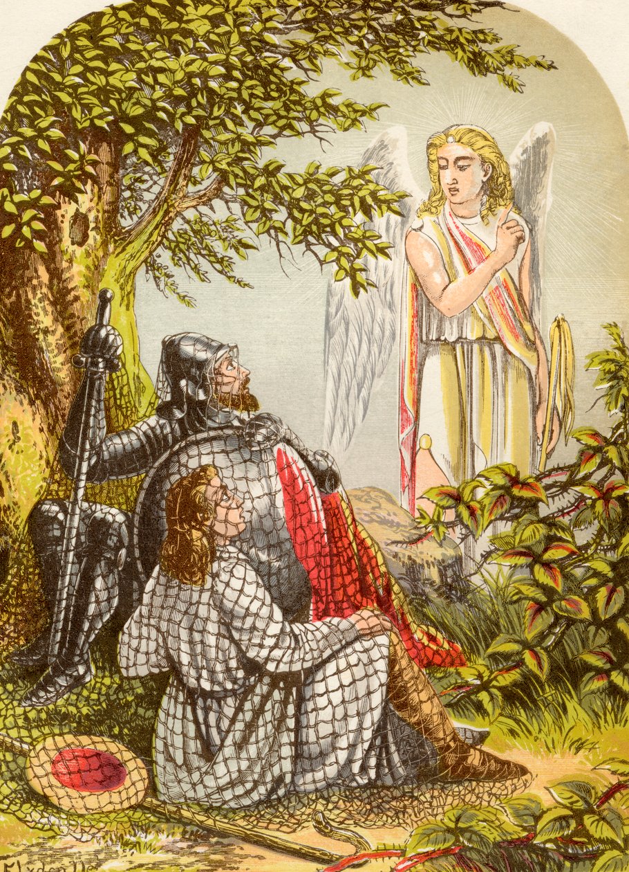 Christian and Hopeful Catught in the Net, fra The Pilgrims Progress av John Bunyan, utgitt ca. 1880 av Alexander Francis Lydon
