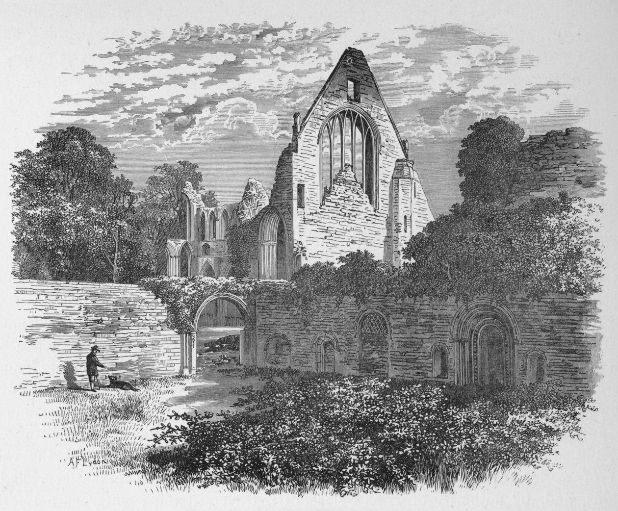 Fra Cloister Court, Dryburgh Abbey, c1880, 1897 av Alexander Francis Lydon