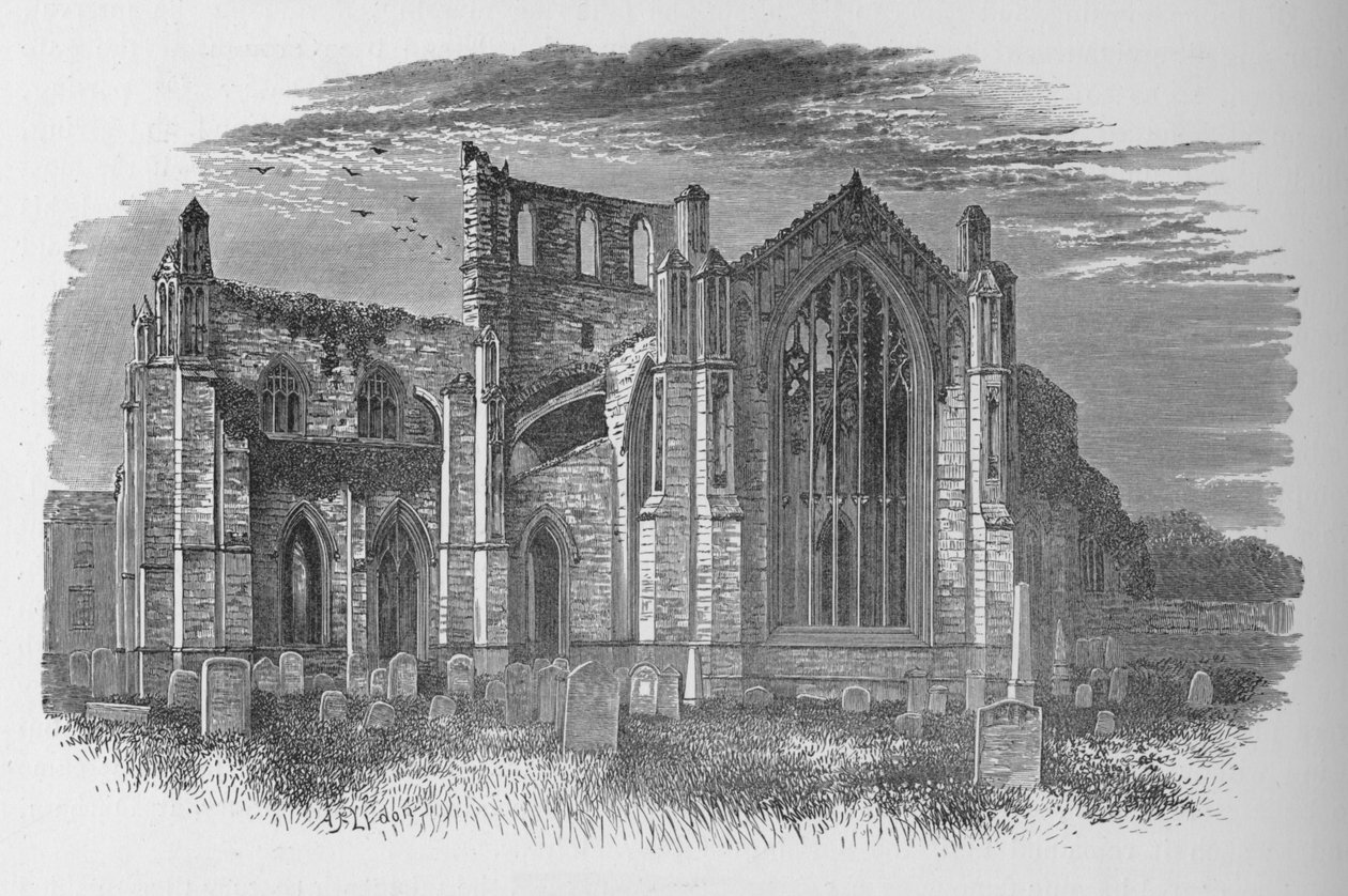 Fra øst, Melrose Abbey, c1880, 1897 av Alexander Francis Lydon