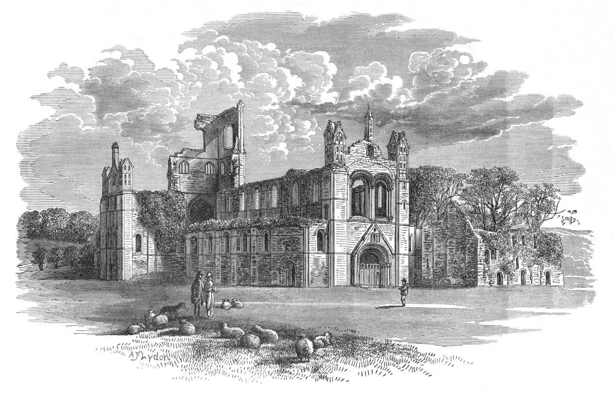 Fra nordvest, Kirkstall Abbey, c1880, 1897 av Alexander Francis Lydon