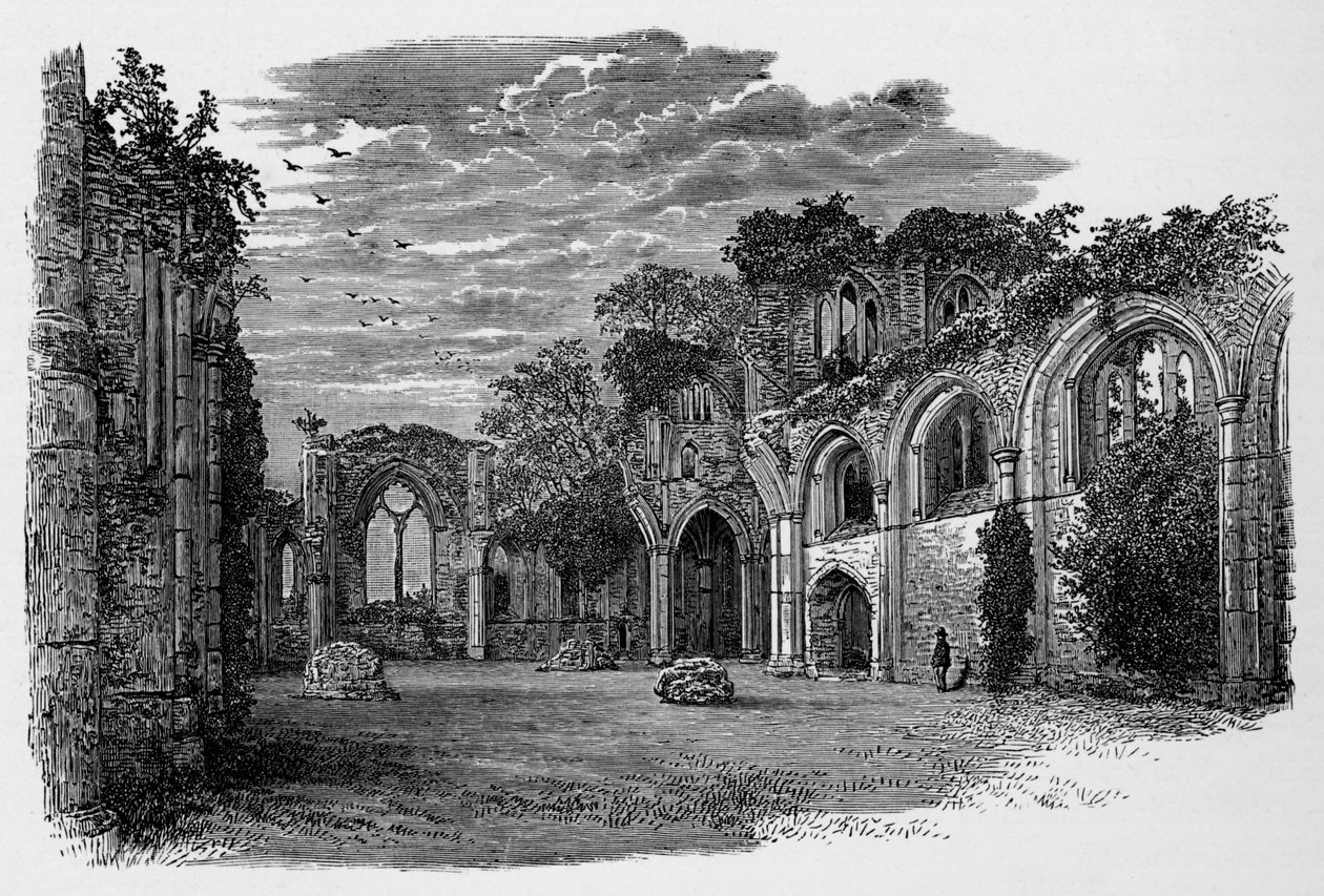 Interiør, Looking East, Netley Abbey, c1880, 1897 av Alexander Francis Lydon