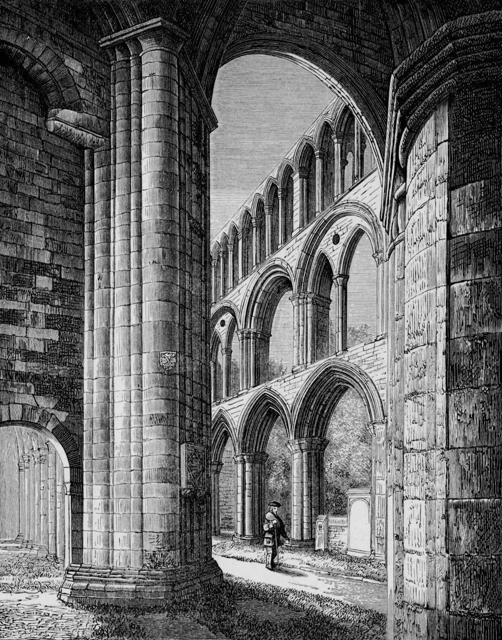 Nave, fra South Aisle, Jedburgh Abbey, c1880, 1897 av Alexander Francis Lydon