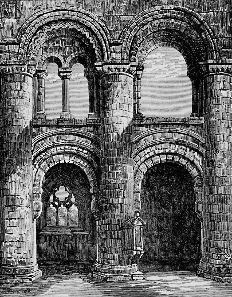 Norman Arches i Nave, Jedburgh Abbey, c1880, 1897 av Alexander Francis Lydon