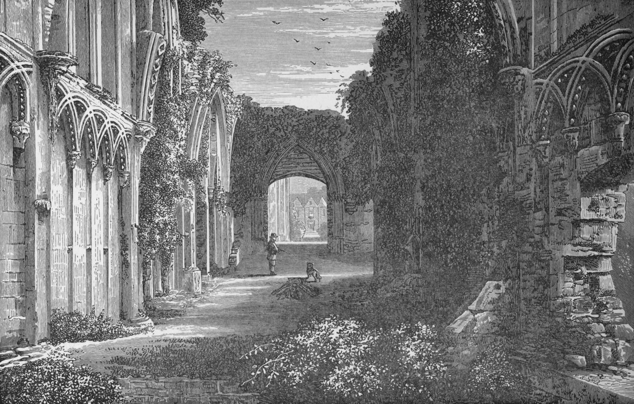 St. Josephs Chapel, Interiør, Looking East, Glastonbury Abbey, c1880, 1897 av Alexander Francis Lydon