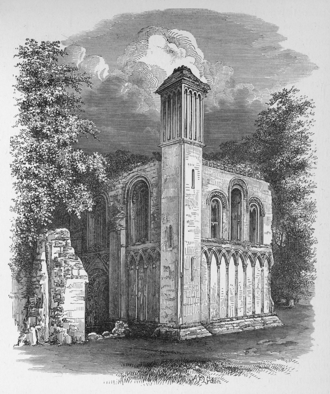St. Josephs Chapel, fra North-West, Glastonbury Abbey, c1880, 1897 av Alexander Francis Lydon