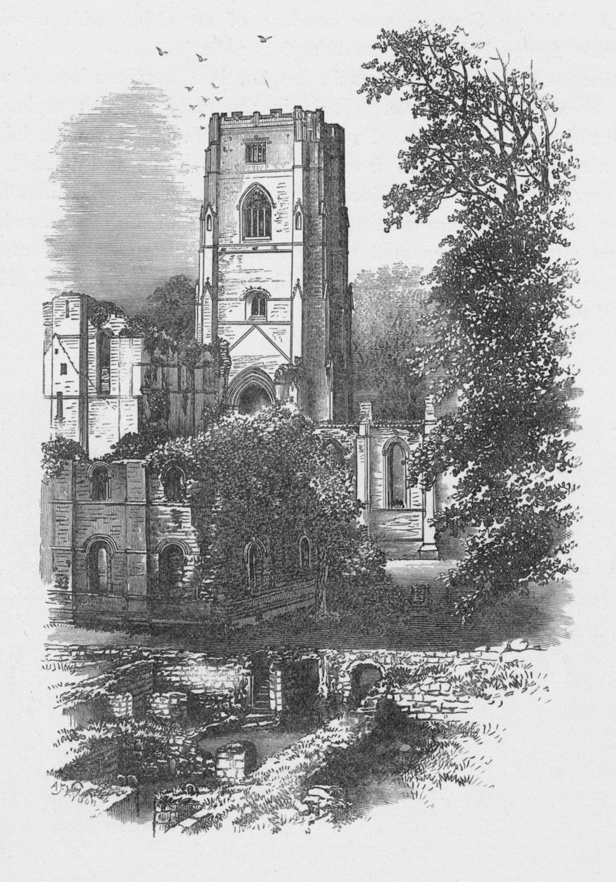 Tårnet, Fountains Abbey, c1880, 1897 av Alexander Francis Lydon