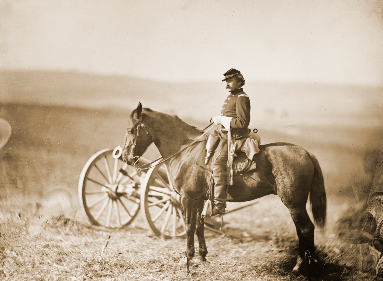 American Civil War Aide-de-Camp til hest av Alexander Gardner
