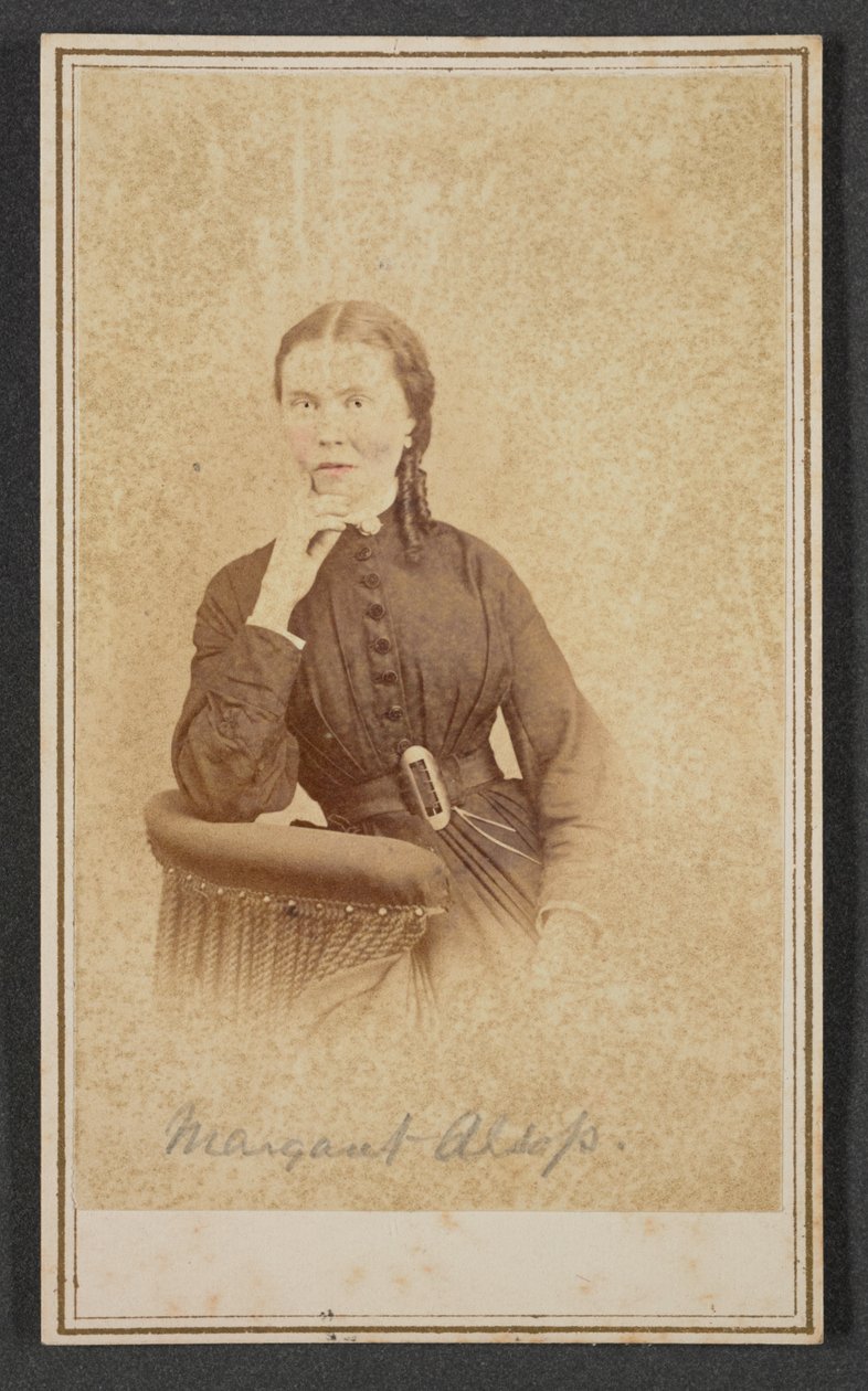 Carte-de-visit-portrett av Margaret Alsop, ca. 1865. av Alexander Gardner