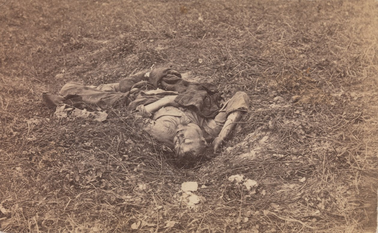 Konføderert soldat [på slagmarken ved Antietam], september 1862. av Alexander Gardner