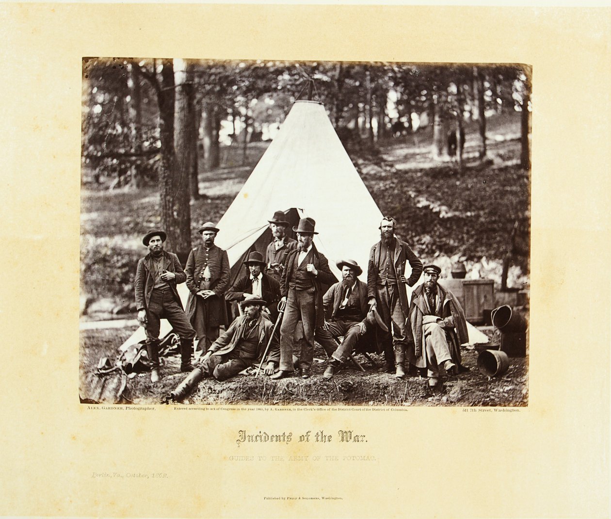 Gardners fotografiske skissebok om krigen, Washington: Philip & Solomons av Alexander Gardner
