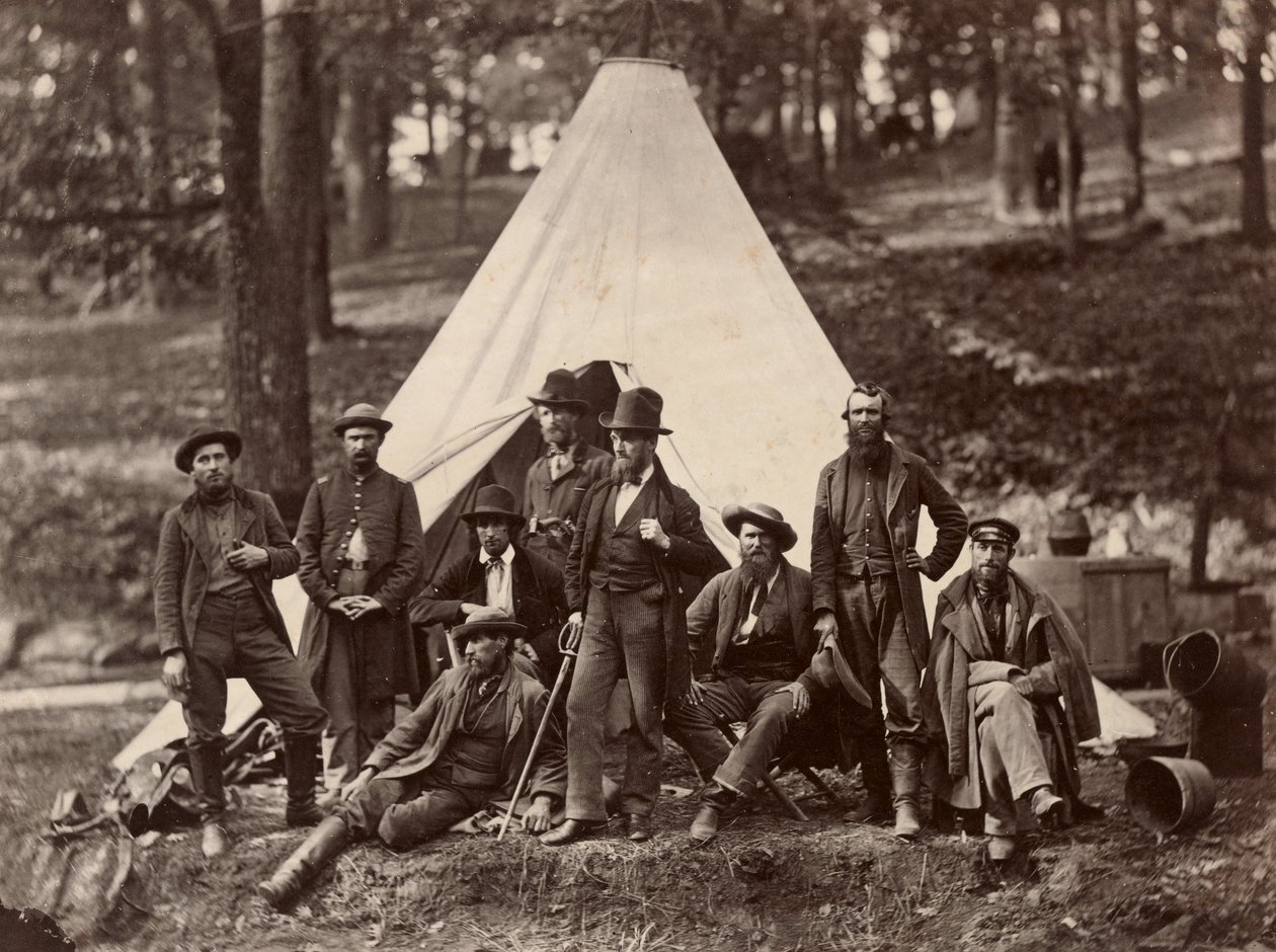 Gruppe av guider for Army of the Potomac av Alexander Gardner