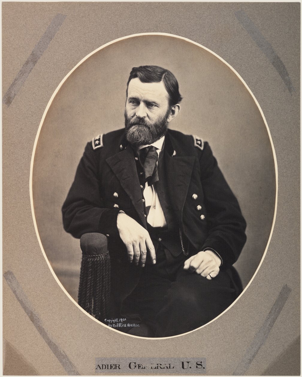 Platinaristrykk av Ulysses S. Grant, 1865, trykt 1901 (sepiafoto) av Alexander Gardner