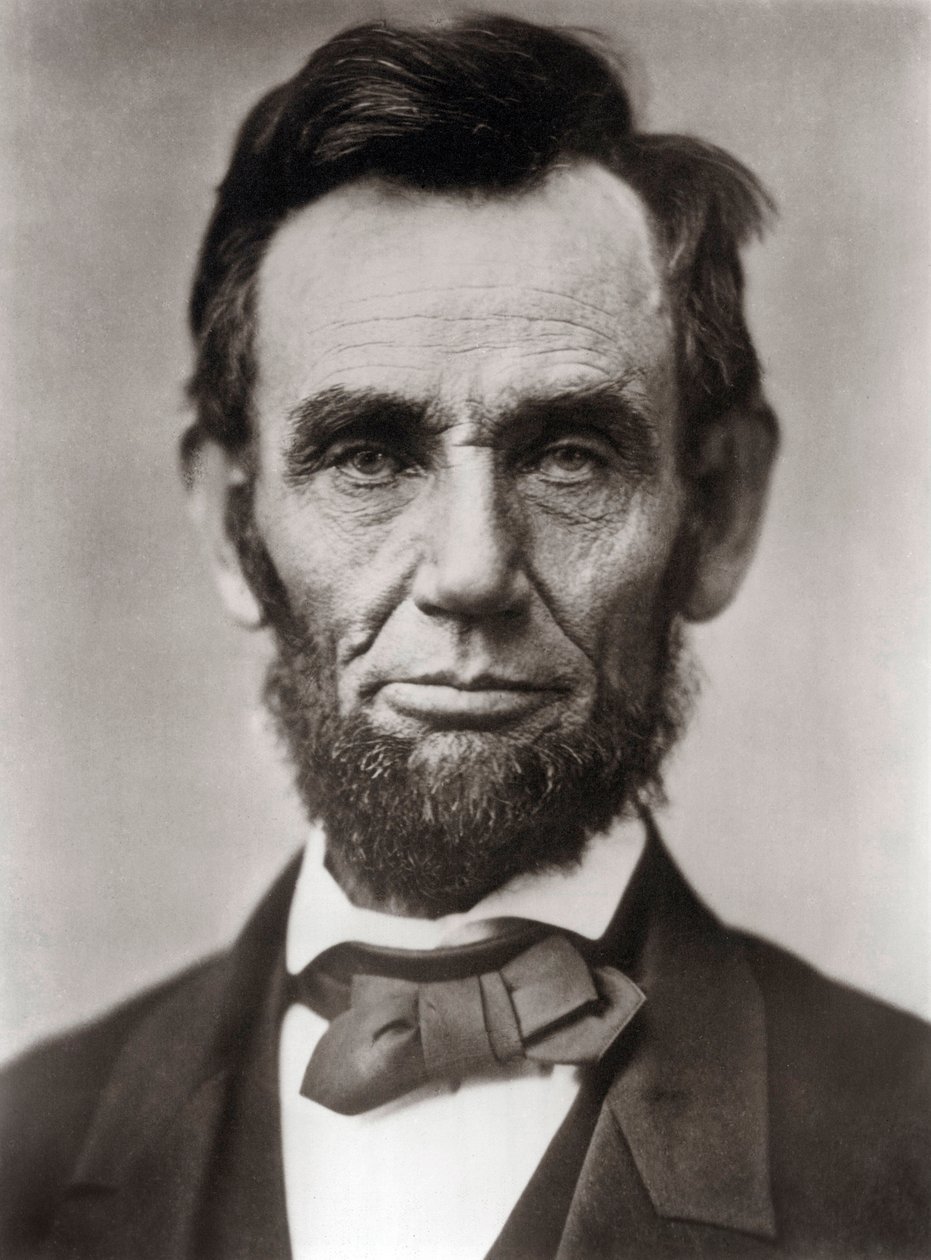 Portrett av Abraham Lincoln - Portrett av Abraham Lincoln (1809-1865) 16. president i USA. Foto av Alexander Gardner av Alexander Gardner