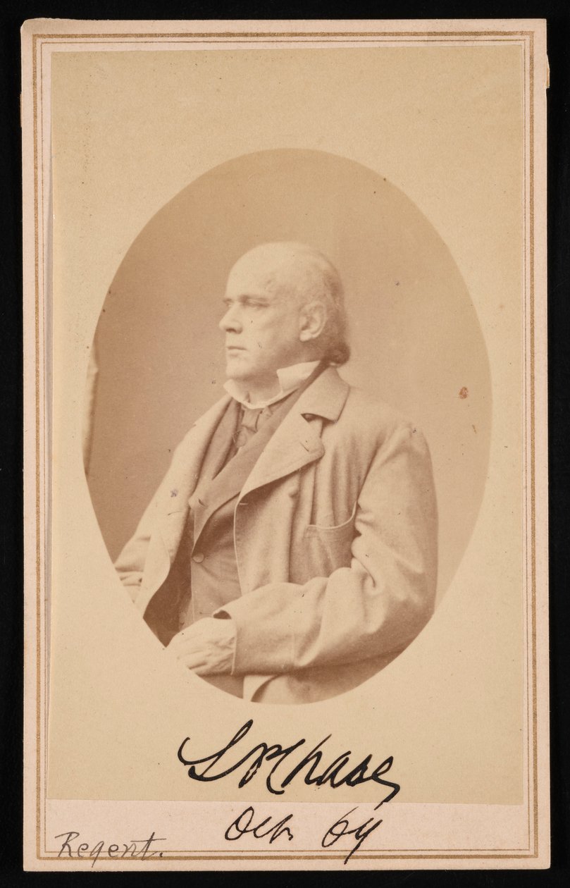 Portrett av Salmon Portland Chase 1808-1873, oktober 1864. av Alexander Gardner