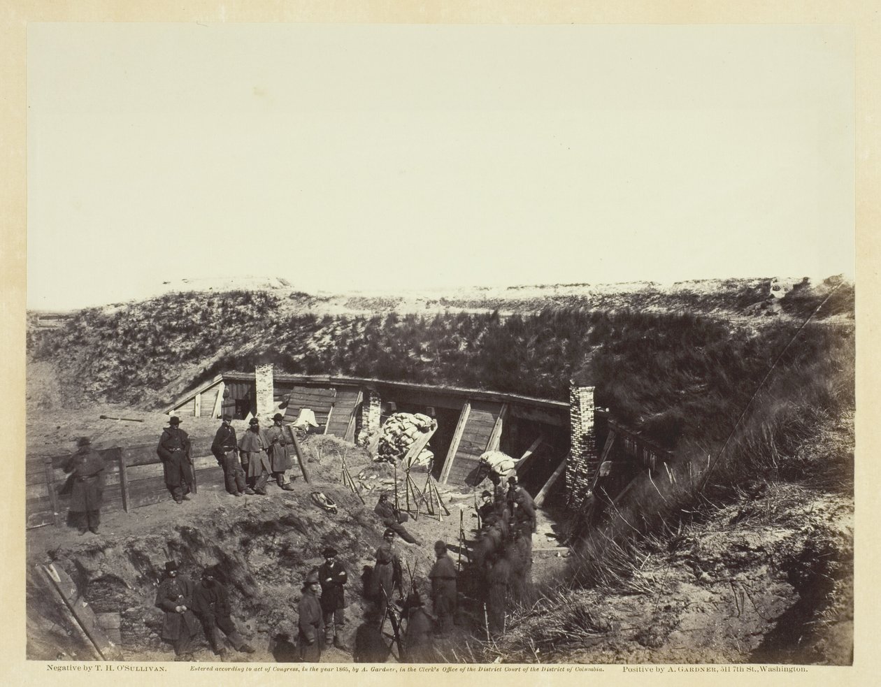 Preikestolen, Fort Fisher, N.C., januar 1865. av Alexander Gardner