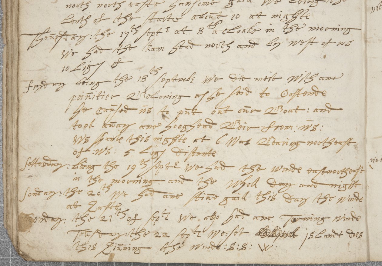 Journal of Alexander Gillespie, detalj, 1674 av Alexander Gillespie