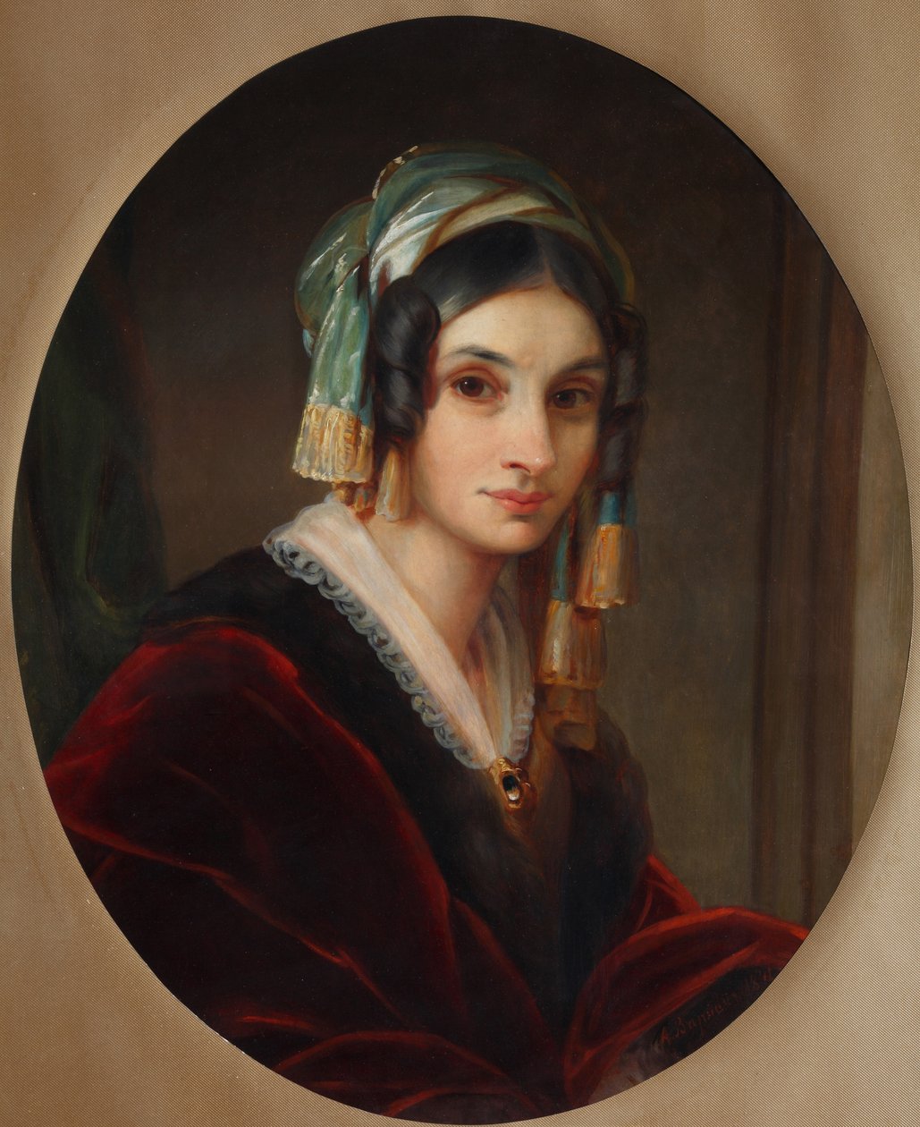 Portrett av Alexandra Smirnova-Rosset 1809-1882, 1841 av Alexander Grigoryevich Varnek