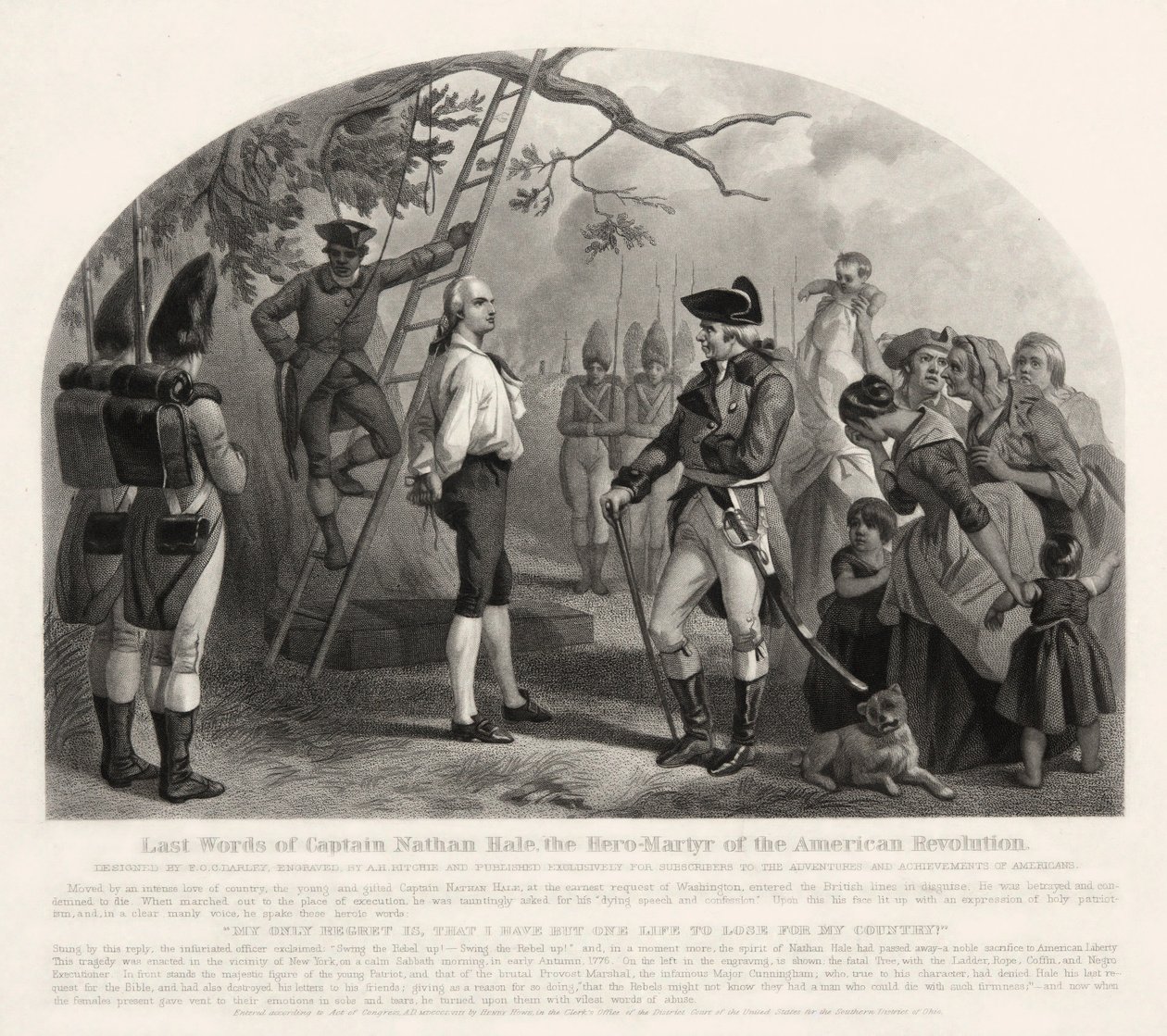 Siste ord fra kaptein Nathan Hale av Alexander Hay Ritchie
