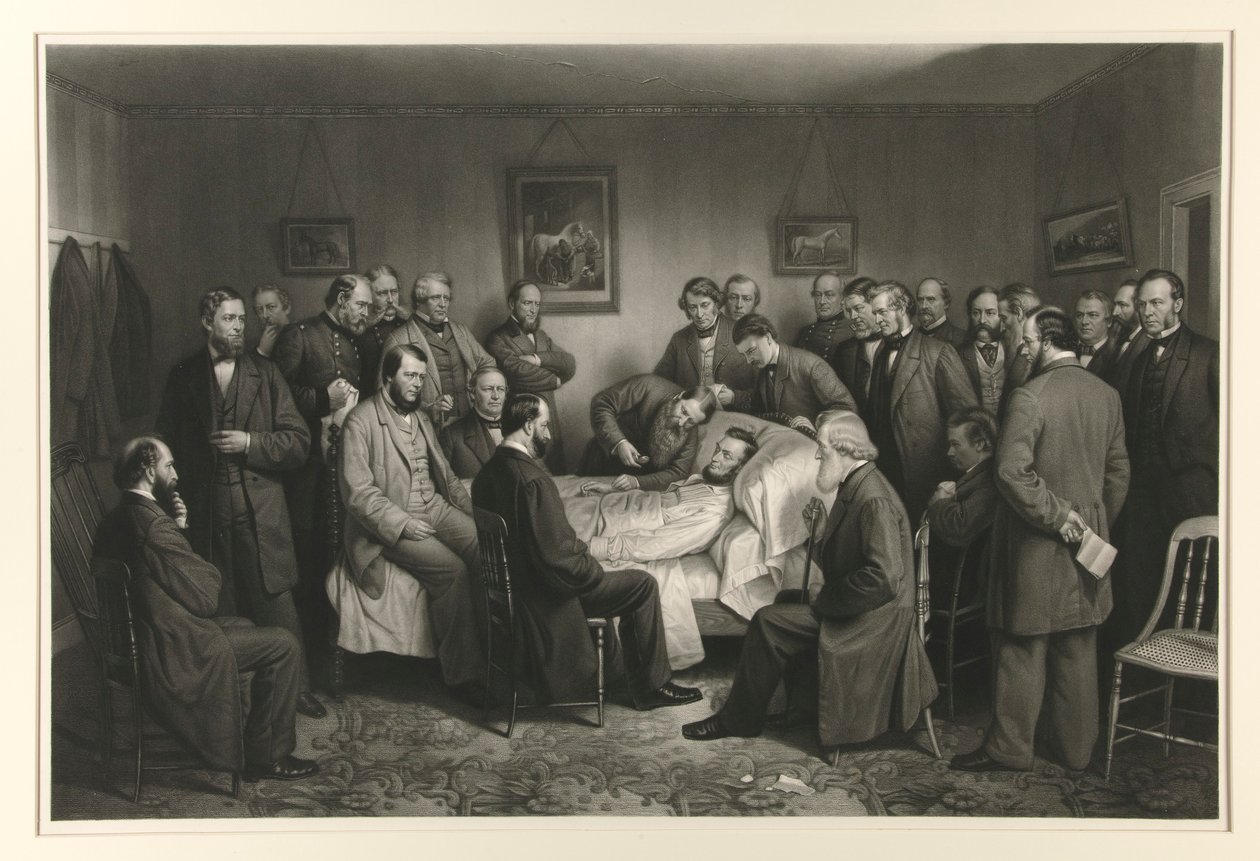 Lincoln på dødsleiet av Alexander Hay Ritchie