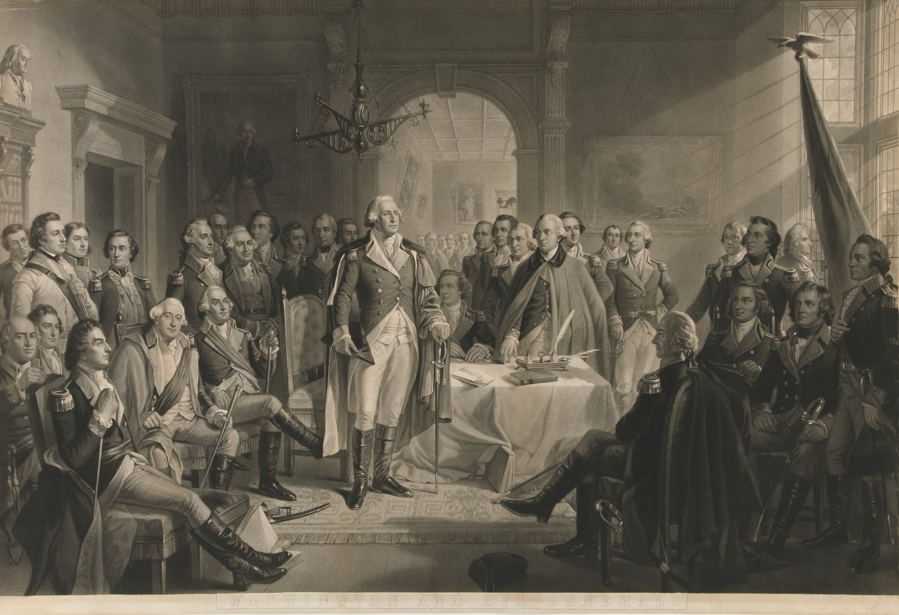 Washington og hans generaler, pub. C. 1870 av Alexander Hay Ritchie
