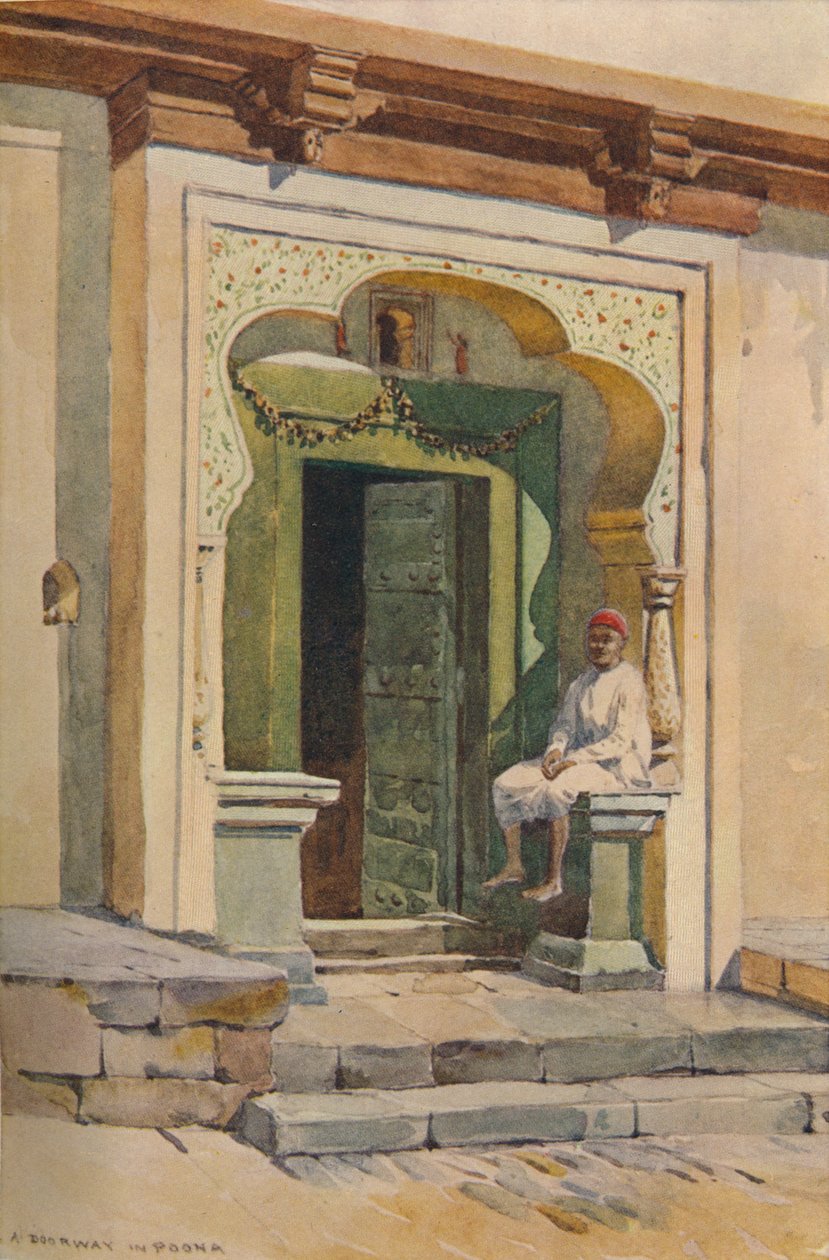 A Doorway, Poona, c1880 1905. av Alexander Henry Hallam Murray
