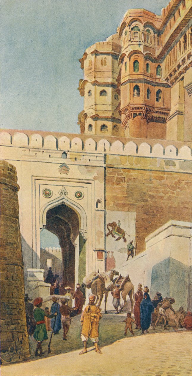 Oppstigningen til palasset, Jodhpur, c1880 1905. av Alexander Henry Hallam Murray