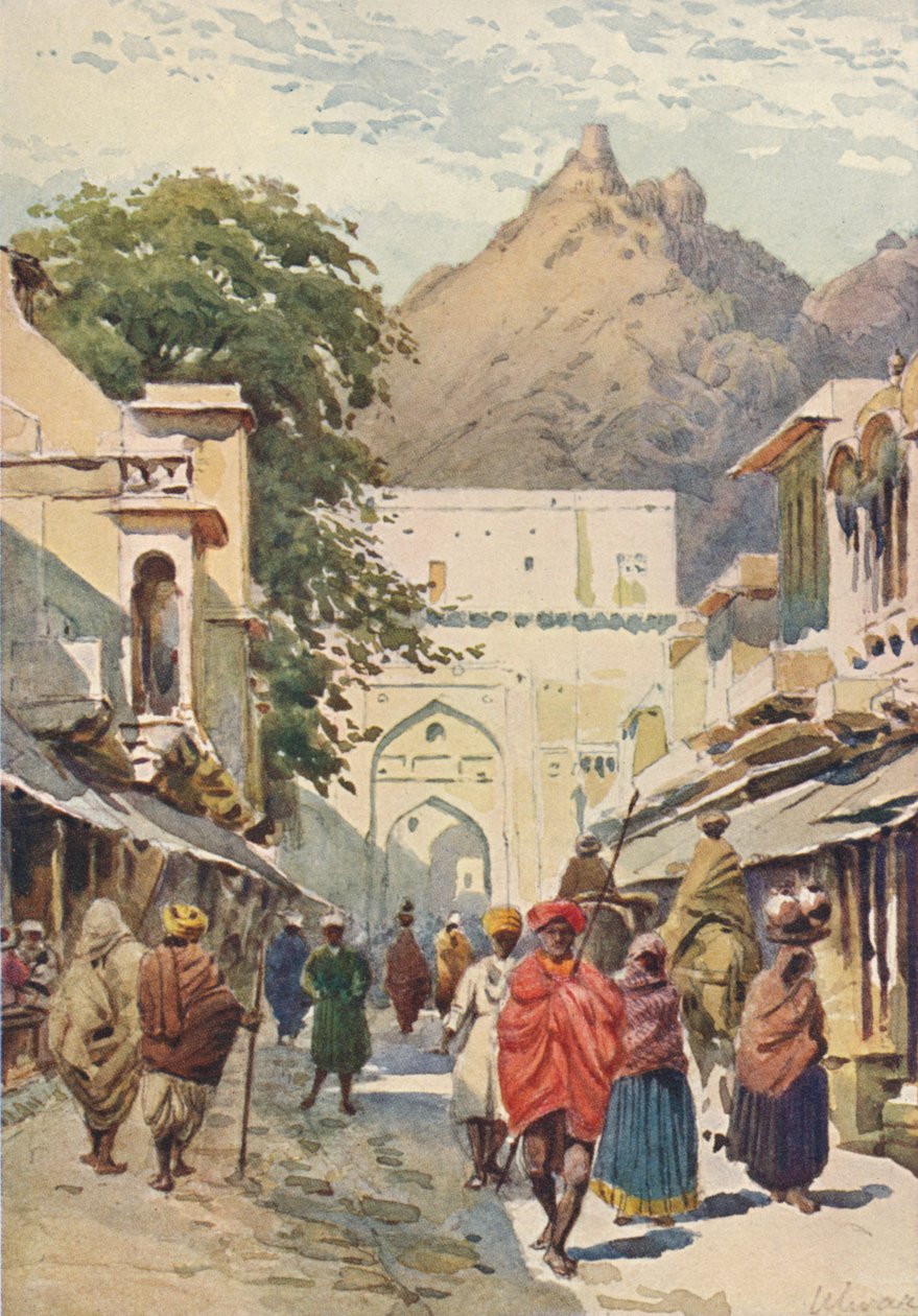 The Main Street of Alwar, c1880 1905. av Alexander Henry Hallam Murray