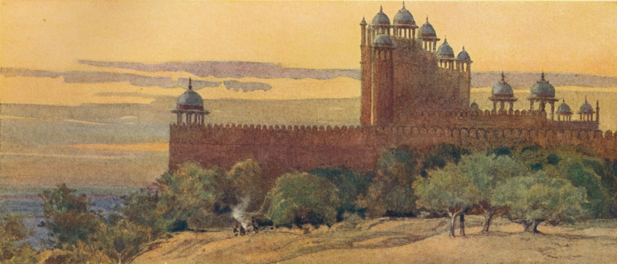 Moskeen og seiersporten, Fatehpur Sikri, c1880 1905. av Alexander Henry Hallam Murray