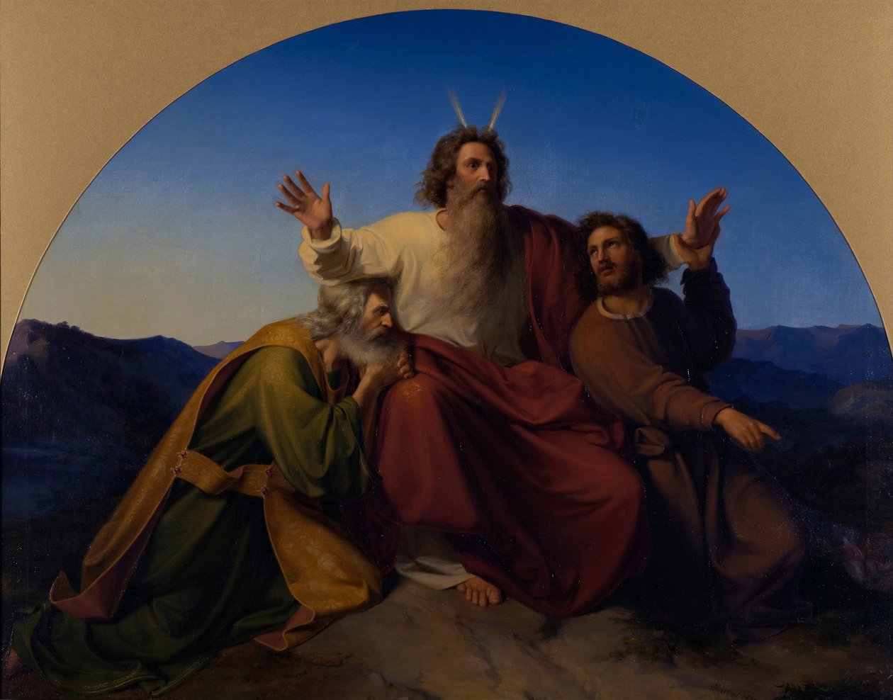 Moses, Aaron og Hur, 1837 av Alexander Heubel