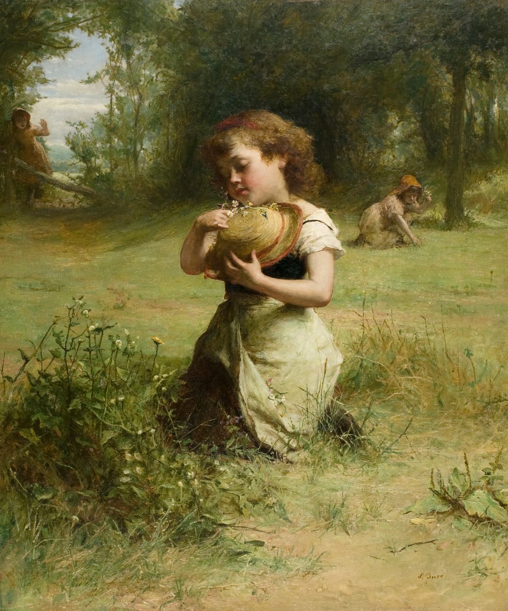 Ville blomster, ca. 1865-75 (olje på lerret) av Alexander Hohenlohe Burr