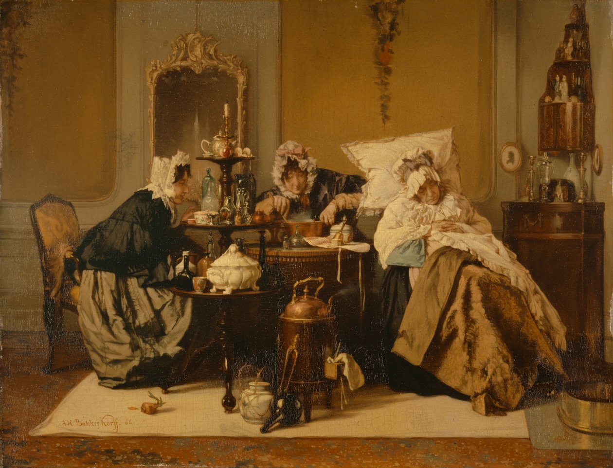 Den syke kvinnen, 1866 av Alexander Hugo Bakker Korff