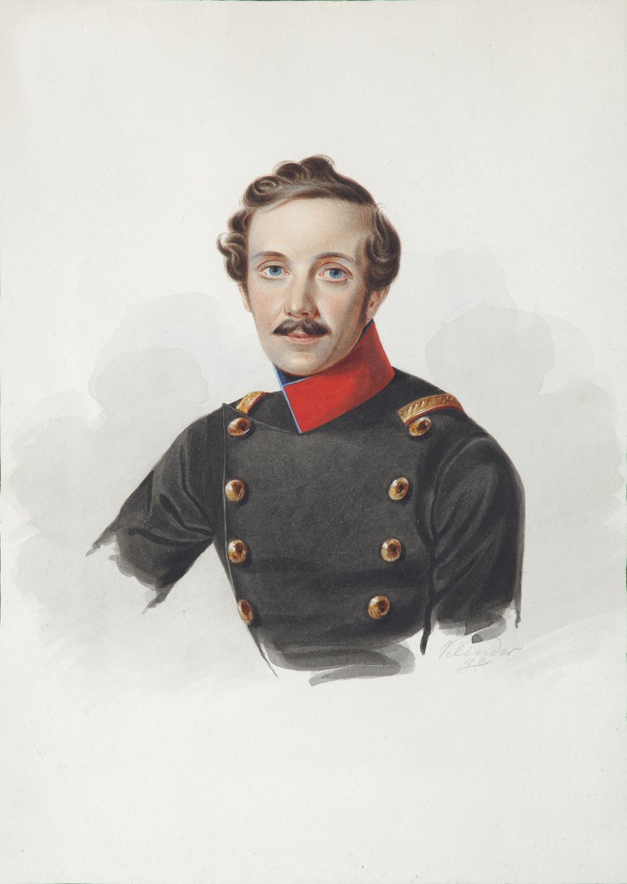 Portrett av Arist Fyodorovich von Gersdorff 1805-1883, 1840 av Alexander Ivanovich Klünder